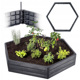 Warzywniak Podwyższona Grządka Skrzynia Ogrodowa Rabata Antracyt 150x75cm
