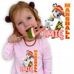 Piżama Dziecięca Różowa Do Szkoły Psi Patrol MARSHALL