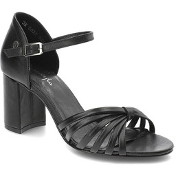 Maciejka Czarne Sandały Eleganckie Skórzane Buty