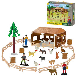 WOOPIE Zestaw Mały Rolnik Farma Zagroda + Zwierzęta