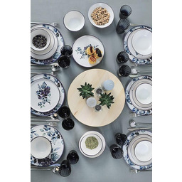 Elegancki 24-częściowy ceramiczny zestaw obiadowy, antybakteryjny i łatwy