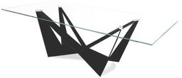 Designerski stół czarna podstawa 240x120x75 cm VCT2061c