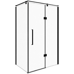 Czarna kabina prysznicowa prostokątna 100x80 cm BK248T08/10KP Fresh