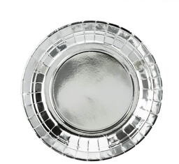 Talerzyki papierowe srebrne - 18 cm - 6