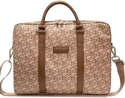 Torba na laptopa GUESS GCube Stripes Brązowy