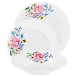 Komplet obiadowy 18 elementów Fiorella biały