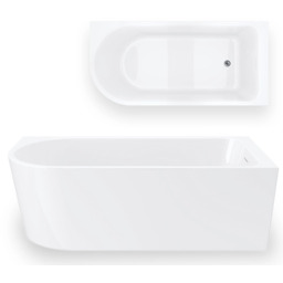 Corsan wanna narożna prawa przyścienna akrylowa INVELIA 160