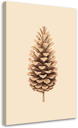 Obraz na płótnie, Minimalistyczna szyszka 70x100