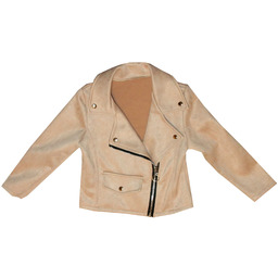 Żakiet ramoneska beżowa z torebką Moda Włoska 110/116