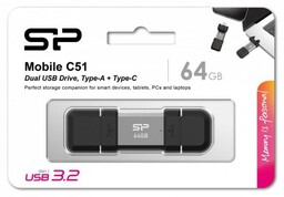 Silicon Power Pendrive C51 64GB USB-A USB-C 120