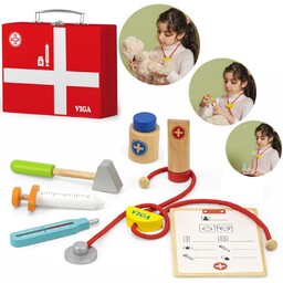 Viga Toys VIGA Drewniany zestaw małego lekarza