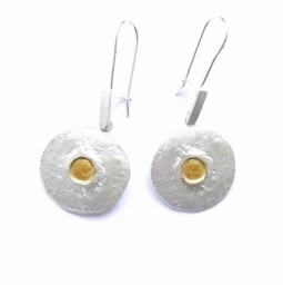 Srebrne kolczyki - Jowisz mały biały