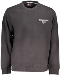 CZARNA BLUZA MĘSKA TOMMY HILFIGER BEZ ZAMKA