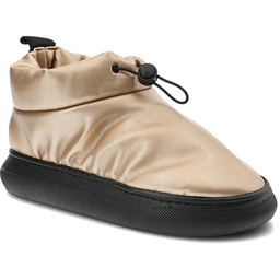 Venezia Złote Botki Ocieplane Buty Damskie