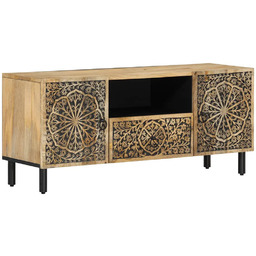 Elior Drewniana szafka pod telewizor z szufladą