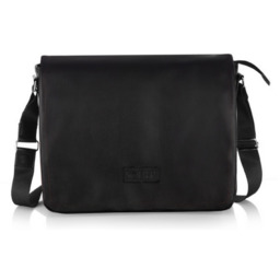 Torba męska na ramię listonoszka Solier S11 czarna
