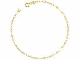 Złota bransoletka 585 łańcuszkowa splot pancerka 19 cm