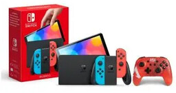 Nintendo Switch OLED Czerwono-niebieski + Pad PowerA Enhanced
