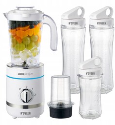 Blender Smoothie Koktajl Kruszy Lód 2 Butelki Noveen