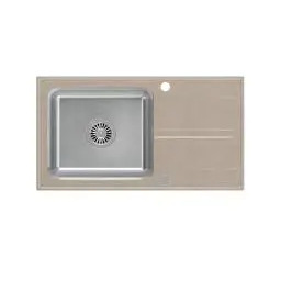 Quadron FUS_R7843BE Ralph 111 Granitowy Beżowy/Stalowy Zlewozmywak prostokątny