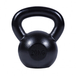 20 kg Kettlebell żeliwny kula kettle czarny
