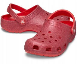 Crocs Damskie Buty Chodaki Klapki Classic Glitter 205942