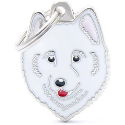 MyFamily Tag Samoyed Plate Dogs Free Engraving Custom
