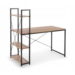 Narvik B1 Biurko Regał czarny/ dąb sonoma Halmar