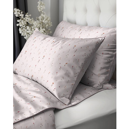 Pościel z perkalu różowa w polne kwiaty