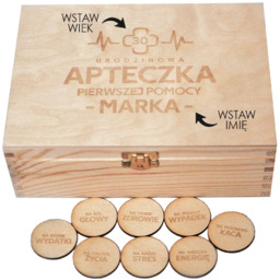Produkt personalizowany - Urodzinowa apteczka pierwszej pomocy (Imię
