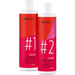 Indola Color, zestaw do włosów farbowanych, szampon +