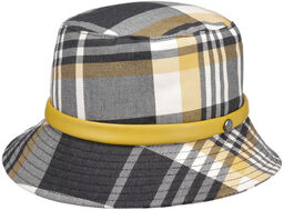 Kapelusz Tekstylny Elenora Check Bucket by Lierys, żółty,