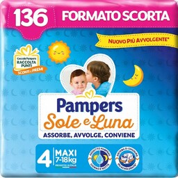 Pieluszki Pampers Sole E Luna Rozmiar 4 136