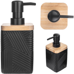 Dozownik na mydło Lunel kwadratowy czarny