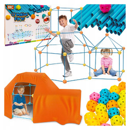 Klocki Konstrukcyjne Rurki XXL 340 El Baza Namiot