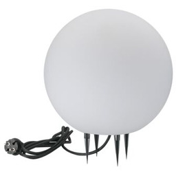 Lampa ogrodowa ARGENTO 30 biała kula E27