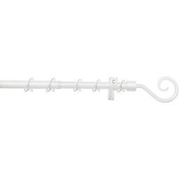 GARDINIA Karnisz, Aluminium, Biały, 130-240 cm