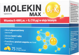Molekin D3 + K2 Max, witamina D 4000