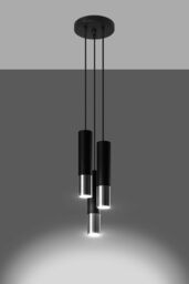 Loopez 3P Czarny/Chrom - SOLLUX LIGHTING - lampa