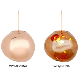 MOOSEE lampa wisząca FUSION 40 miedziana - akryl