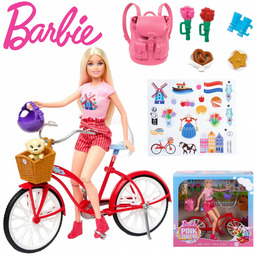 Barbie Piknik Passport Lalka Na Rowerze Rower Zabawka