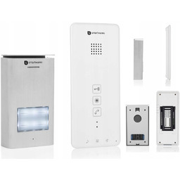 Biały Dwu Przewodowy aluminium Domofon Zestaw Interkom 1