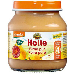 HOLLE Deser dla niemowląt Przetarta gruszka, 125g