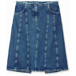 Spódnica midi, dżins w paski.