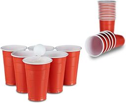 Relaxdays Beer Pong Becher Kubki Plastikowe, Tworzywo Sztuczne,