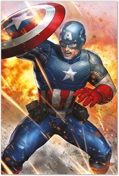 Oficjalny plakat Marvel Captain America Under Fire