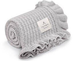 Kocyk Bambusowy Z Falbanką 85X105 Light Grey My