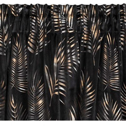 EUROFIRANY Zasłona Gloria 140 x 300 cm Czarno-szampański