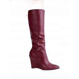 SHEIN BORDOWE KOZAKI DAMSKIE KOTURN NA ZAMEK 37