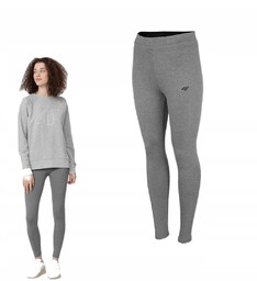 4F DAMSKIE LEGGINSY TRENINGOWE SZARE LEG350 XXL